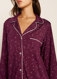 Gisele Printed Starlight Wildberry Pajama Set