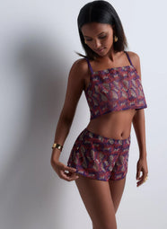 Life Celebration Vivid Purple Crop Top