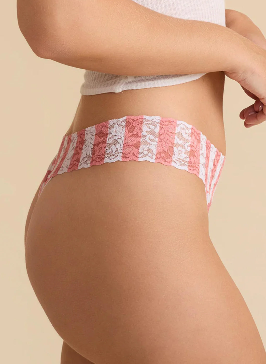 Signature Lace Beach Club Printed Original Rise Thong