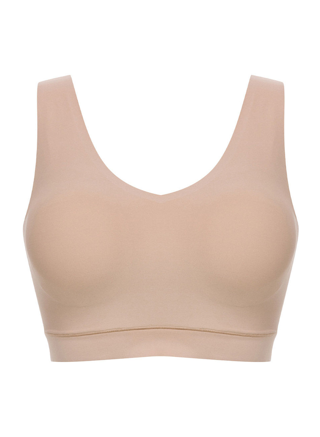 SoftStretch Ultra Beige Padded V-Neck Bralette