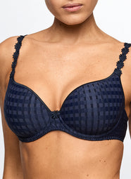 Avero Velvet Blue Padded Bra Heartshape