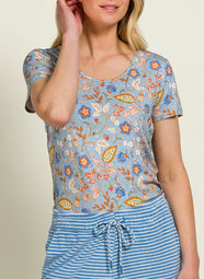 Jameela Blue Tilly Short Sleeve Top