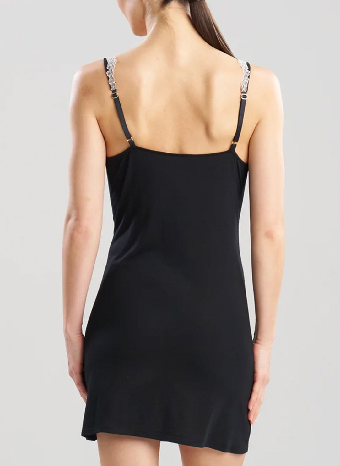 Luxe Shangri-La Black Cocoon  V-Neck Chemise