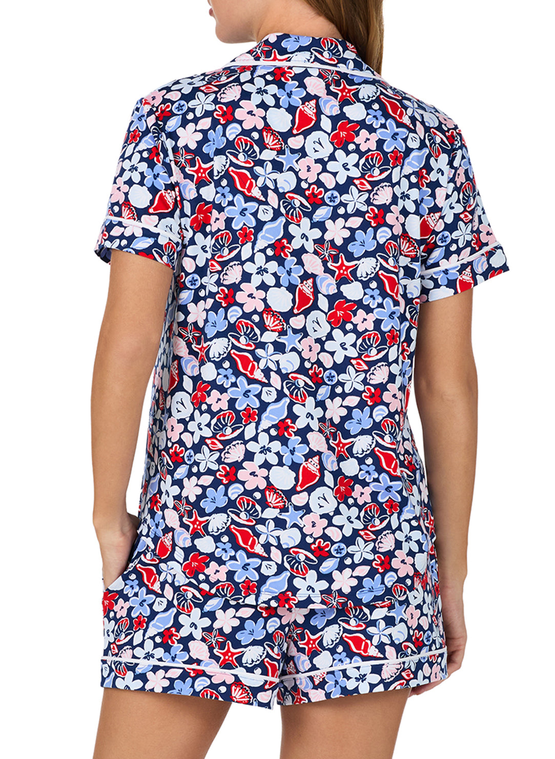 Coastal Gems Navy Short Pajama Set