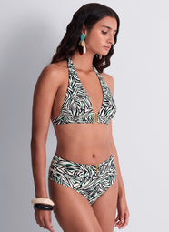 Tropical Splash Wild Stripes Swim Highwaisted Brief
