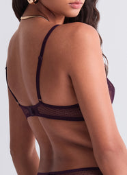 Mystery of Love Plum Triangle Plunge Bra