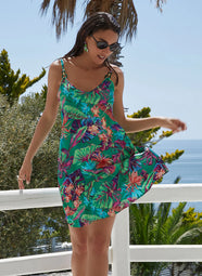 Paradis Sauvage Vert Beach Dress