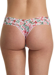 Signature Lace Candy Cane Delight Printed Low Rise Thong
