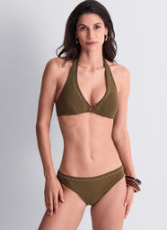 Summer Stars Khaki Swim Brazilian Brief