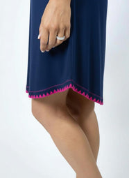 Cute Stitching Sailor Blue Sleep Dress