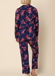 Roses Navy Long Sleeve Pajama Set