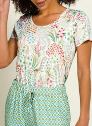 Querida White Tilly Short Sleeve Top