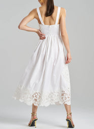 Kumo Embroidery White Applique Sundress