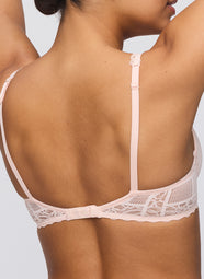 Jadei Glossy Pink Padded Bra Heartshape