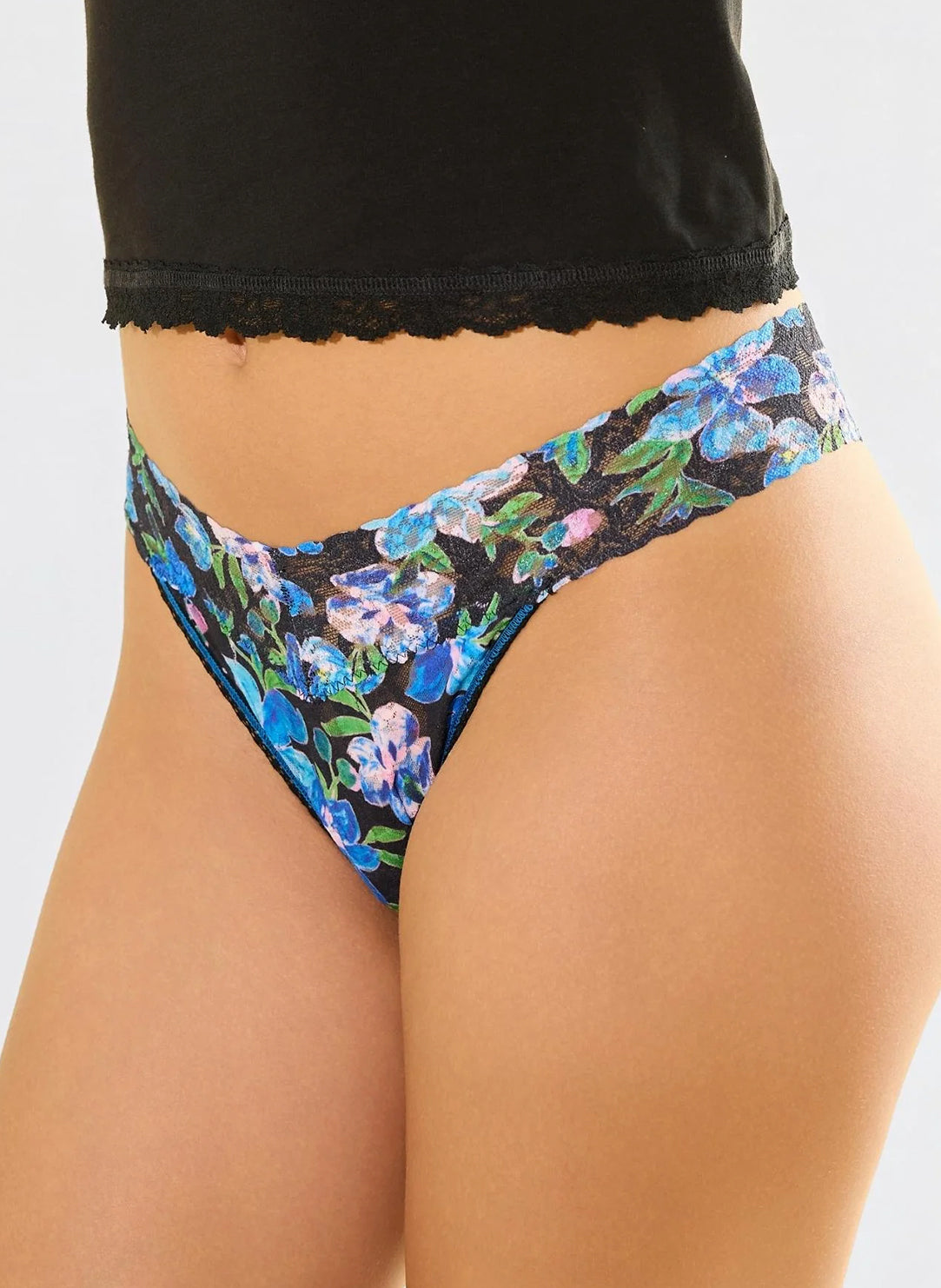 Signature Lace Ocean Blooms Printed Low Rise Thong