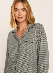 Gisele Printed Cabin Check Pajama Set