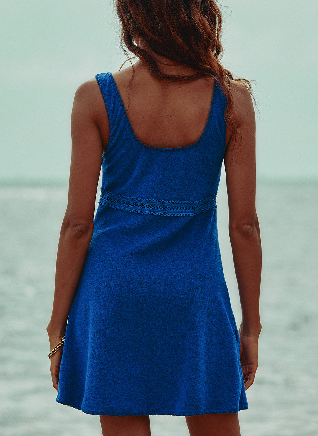 Celeste Eponge Bleu Terry Short Dress