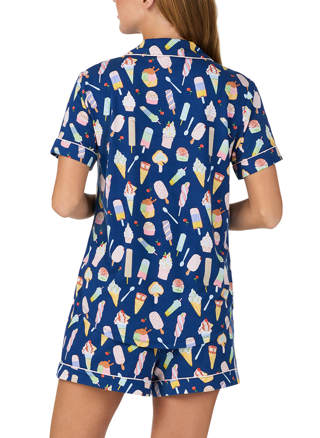 Icy Treats Navy Short Pajama Set