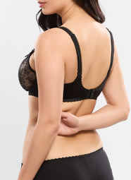 Alix Black Low Necked Bra