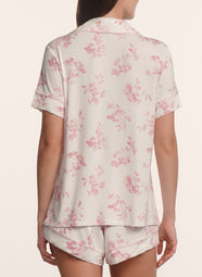 Gisele Printed Rose Garden Cameo Pink Relaxed PJ Short Set