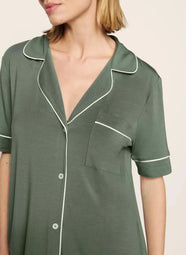 Gisele Desert Sage SS Cropped PJ Set