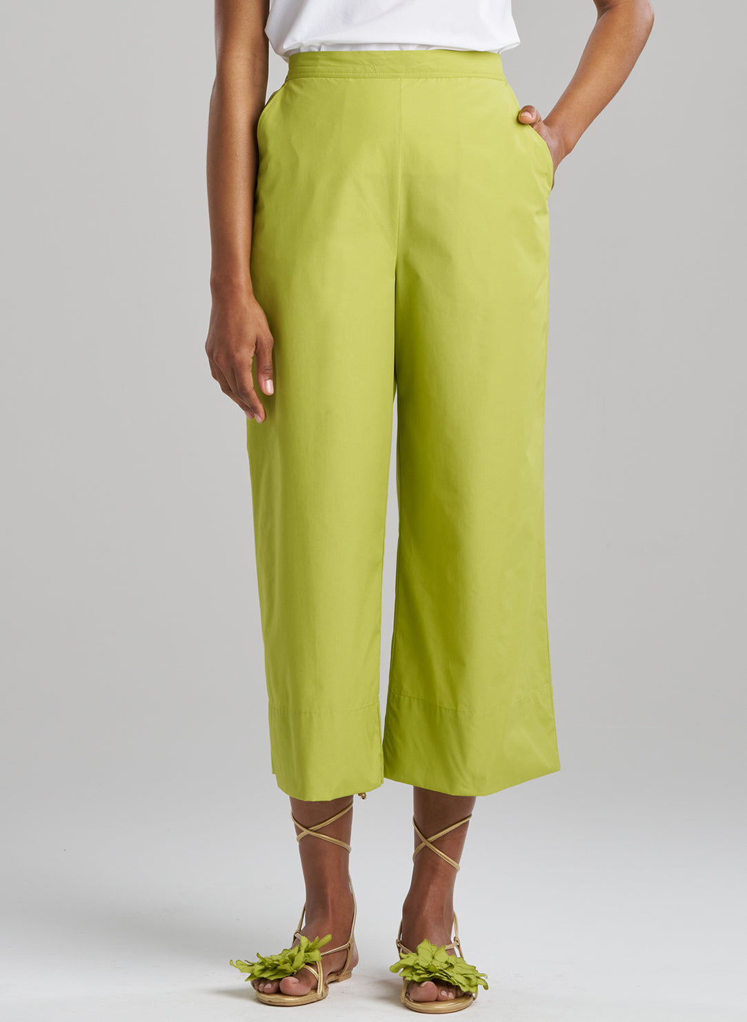 Techno Poplin Pear Cropped Pants