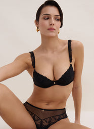 Hidden Treasure Black St Tropez Brief