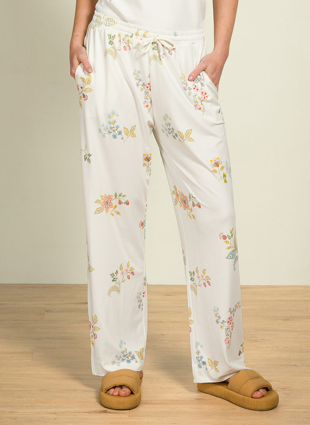 Blossom Chique White Belin Pajama Pant