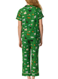 Dog Park Green Cropped PJ Set