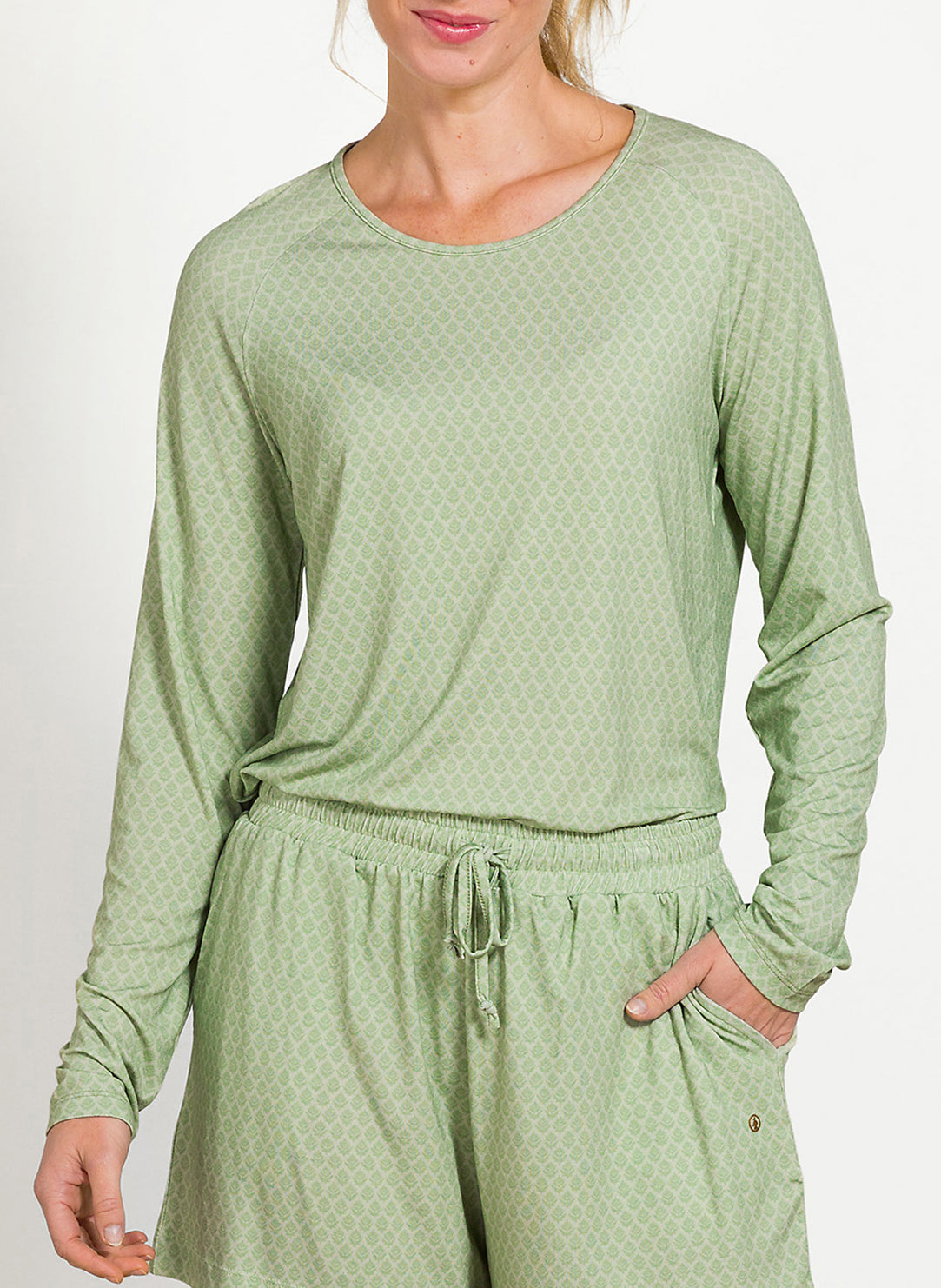 Thousand Leaves Light Green Tina Long Sleeve Top