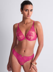 Sweet Euphoria Passion Rose Triangle Plunge Bra