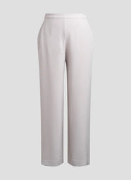 Stretch Crepe Pearl Pull on Straight Leg Pant