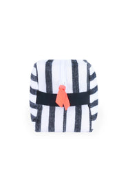 El Leopoldo Black Stripe Small Rectangular Clutch Bag