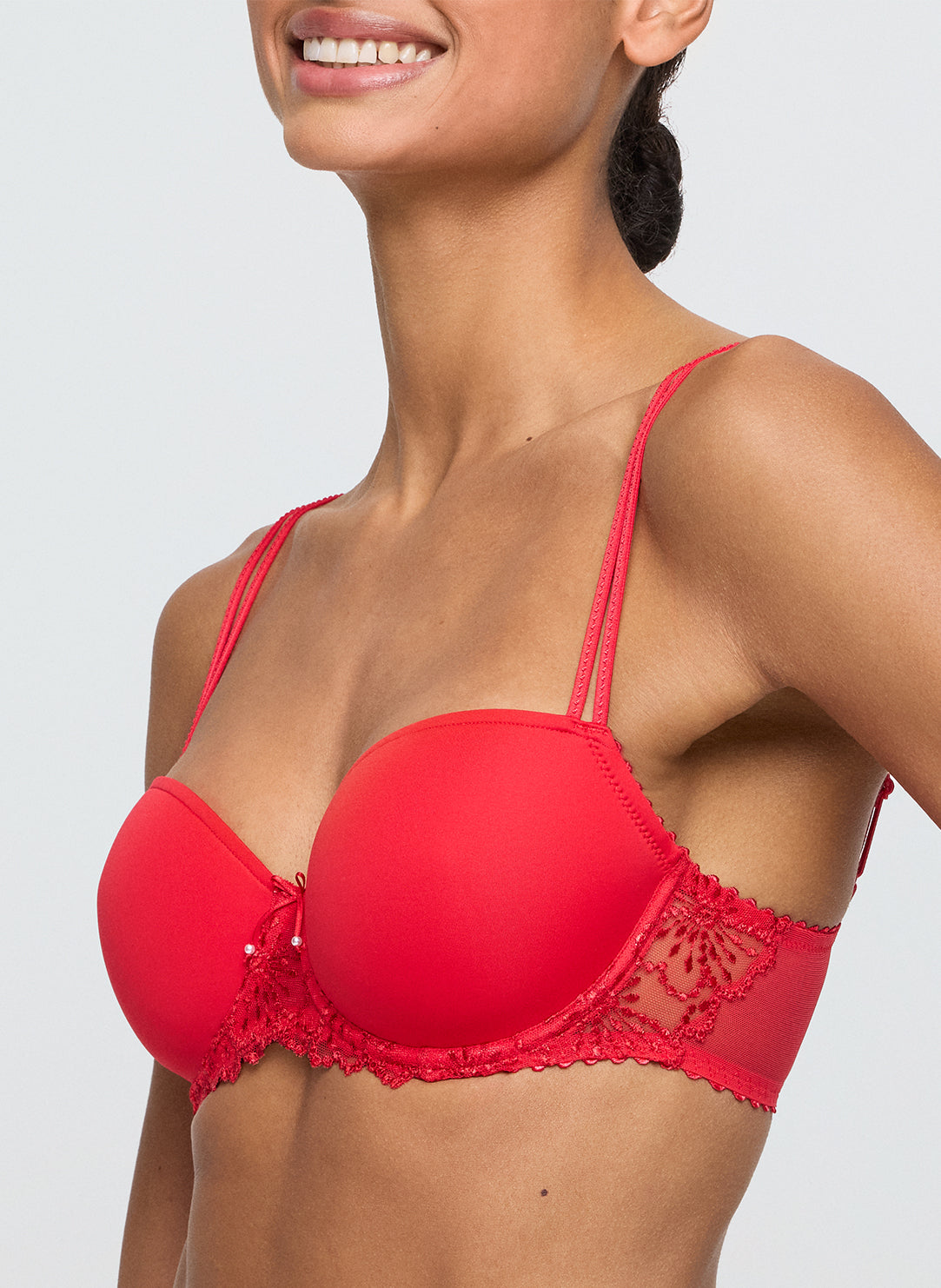 Jane True Red Padded Balcony Bra