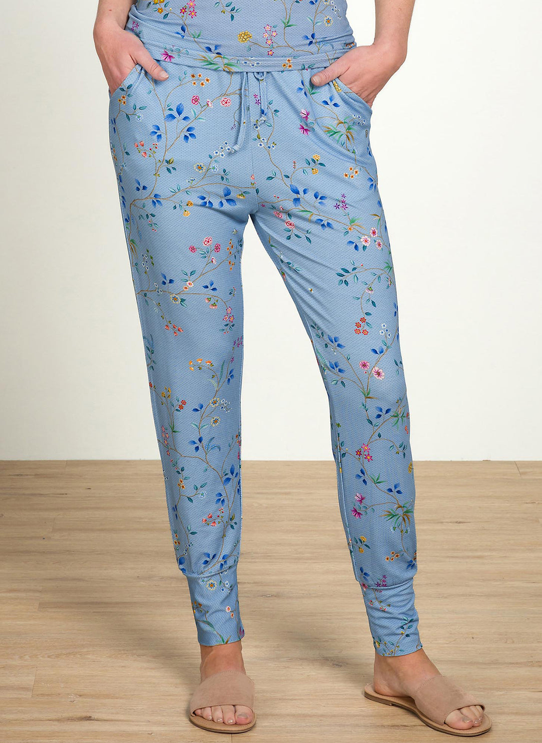 Delhi Dreams Blue Bobien Cuffed Pajama Pant