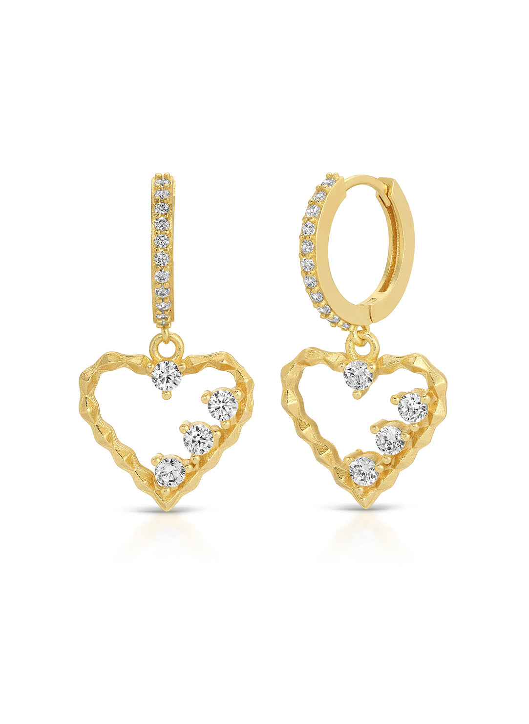 Devotion Gold Heart Huggie Earring