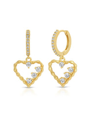 Devotion Gold Heart Huggie Earring