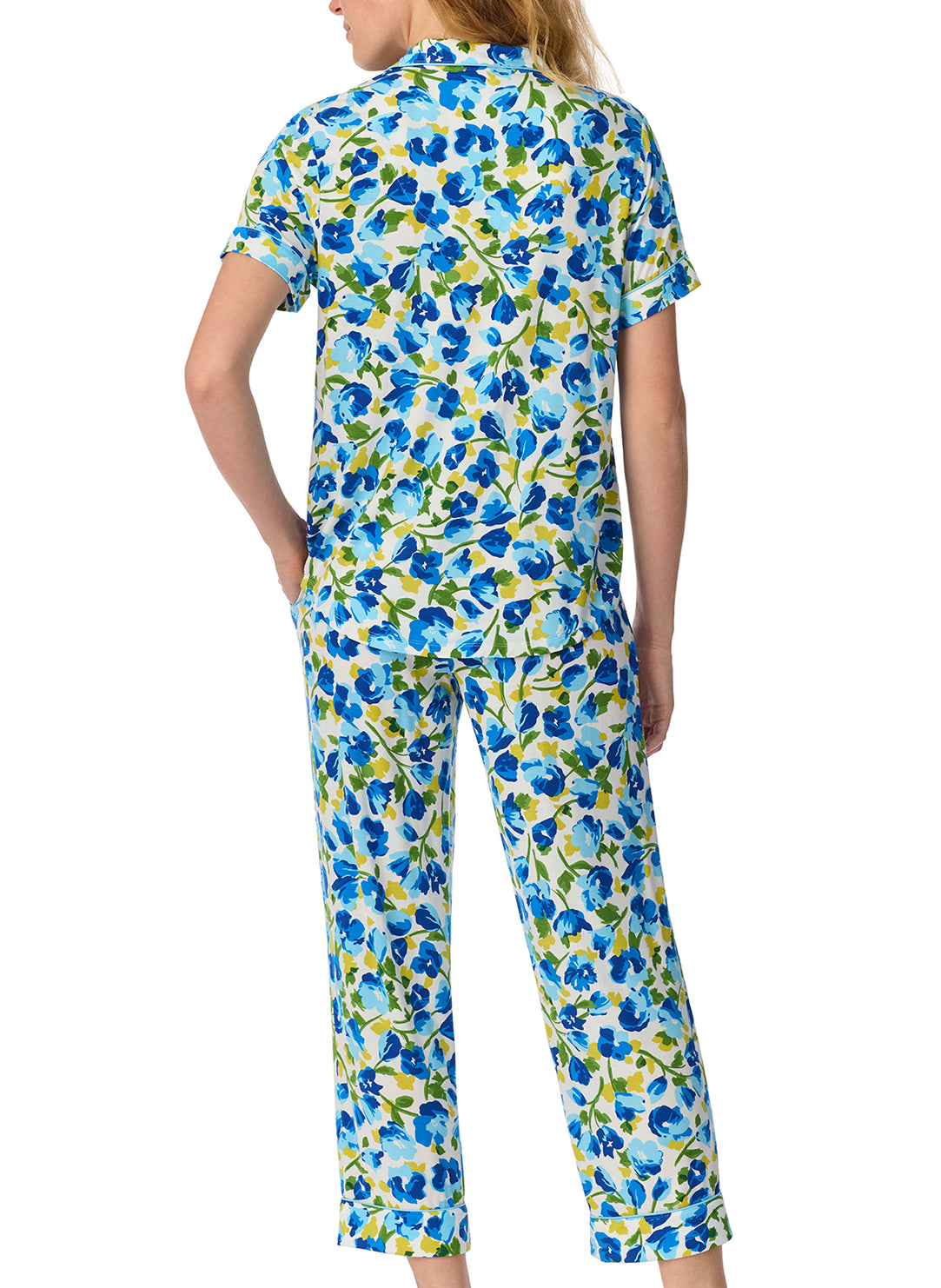 Blooming Garden White Cropped PJ Set