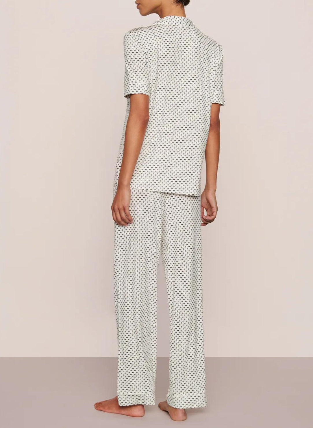 Gisele Printed Tide Dot Short Sleeve Pant PJ Set
