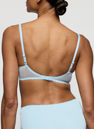 Jane Milky Blue Padded Balcony Bra