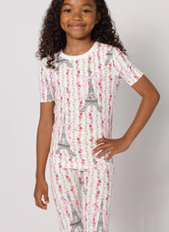 Fleur de la Tour White Kid's SS PJ Set