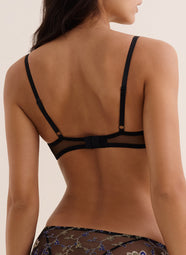 Midnight Opera Persian Blue Triangle Plunge Bra