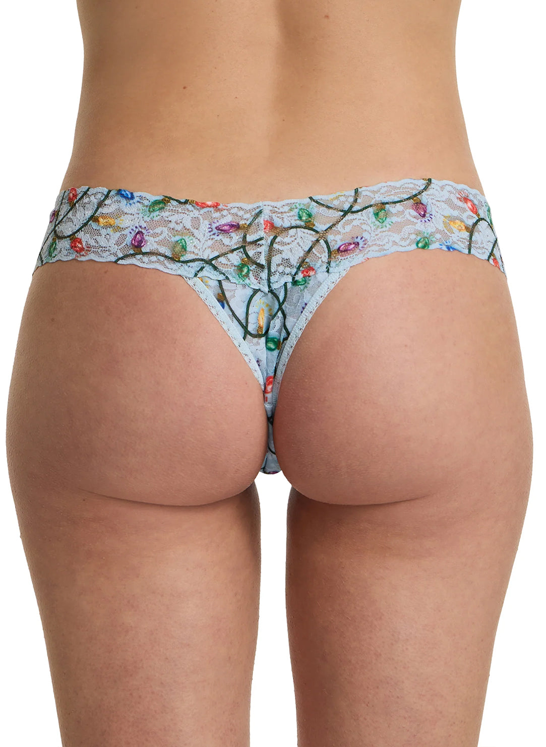 Signature Lace Decked Out Printed Low Rise Thong