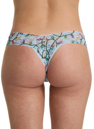 Signature Lace Decked Out Printed Low Rise Thong