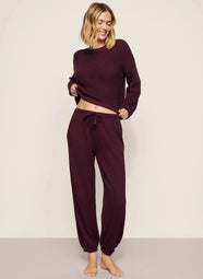 Recycled Sweater Wildberry Slouchy Jogger