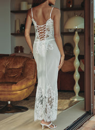 Calista Mousseline Naturel Gown