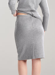 Double Knit Heather Grey Pencil Skirt