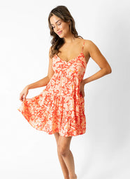Valencia Flower Mini Tiered Dress