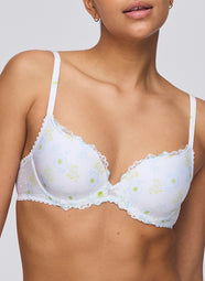 Chen White Yacht Padded Bra Heartshape