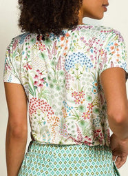 Querida White Tilly Short Sleeve Top